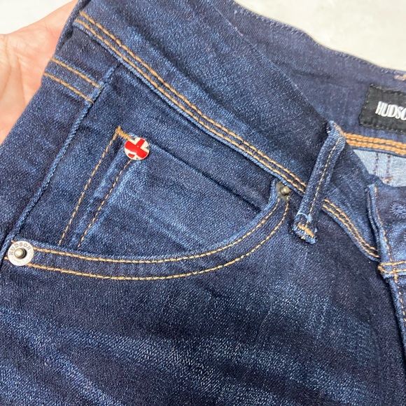 $205 Hudson Beth Baby Boot cut jeans size 25 dark wash blue - Picture 5 of 11